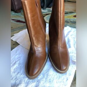 Colin Stuart Tan Leather Ankle Boots